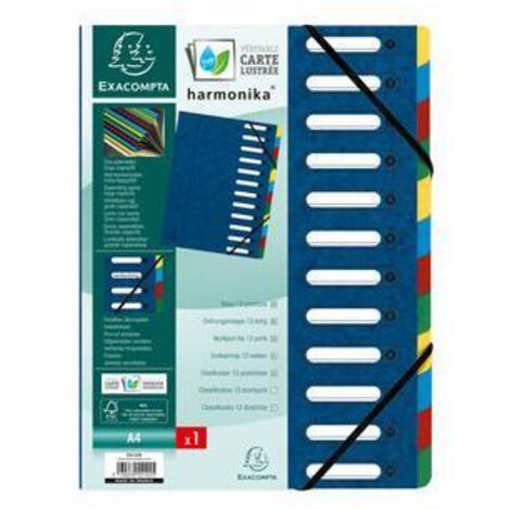 Exacompta 55122E intercalare Cartoncino Blu, Multicolore