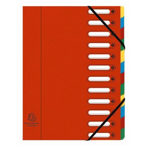 Exacompta 55125E intercalare Multicolore, Rosso
