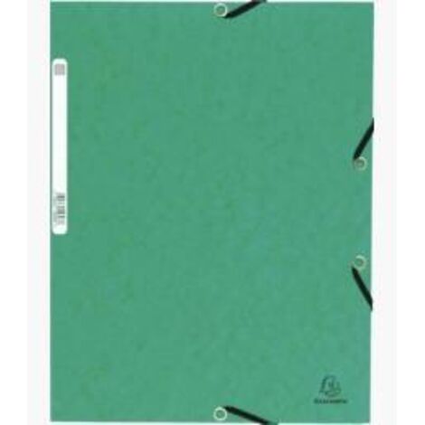 EXACOMPTA Carpeta con gomas y 3 solapas Nature Future 355g verde