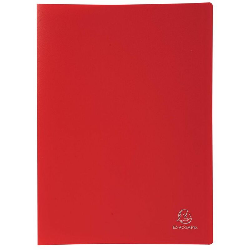 A4 Display Book Soft Eco Polypropylene 20 Pocket Red - Red - Exacompta