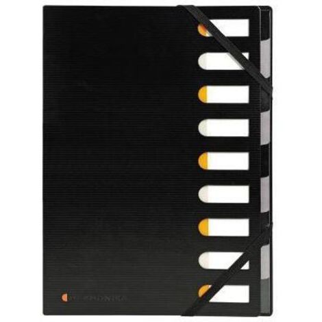EXACOMPTA Ordnungsmappe Exacompta Exactive DIN A4 225g/m² Polypropylen Farbe: schwarz 9 Fächer