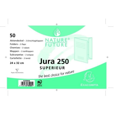 EXACOMPTA Paq.50 subcarpetas 3 solapas 210g amarillo canario