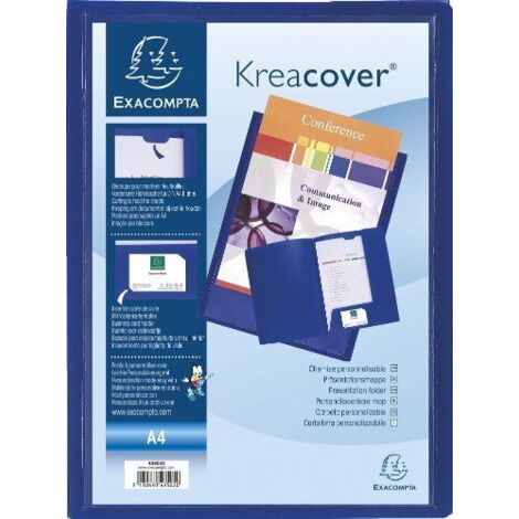 Exacompta projektmappe krea cover anpassbare a4 einheit blau polypropylen