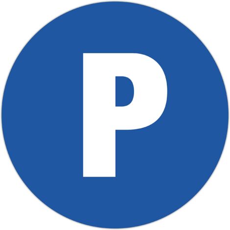 Exacompta - Ref. 67105E - 1 pannello rotondo Parcheggio privato - In polipropilene antiscivolo e resistente ai raggi UV - Diametro pannello : 30 cm - Colore : blu