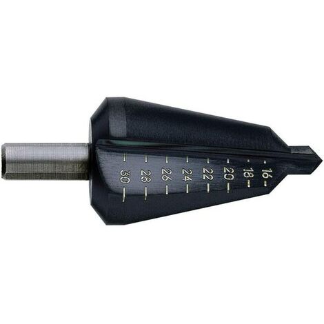 Exact 05203 Punta conica allargaforo 16 - 30.5 mm HSS TiAIN Alberino a 3 facce 1 pz.