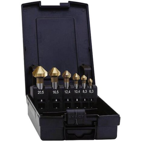 Exact 05568 Set di frese coniche in metallo HSS TiN