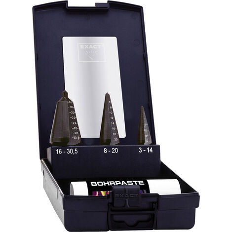 Exact 1605209 Schälbohrer-Set 3teilig 3 - 14 mm, 4 - 20 mm, 16 - 30.5 mm HSS  TiAIN 3-Flächenschaft
