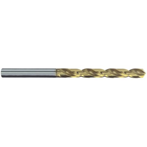 Exact 32503 HSS Punta a spirale per metallo 0.5 mm Lunghezza totale 22 mm rettificato, TiN DIN 338 Alberino cilindrico