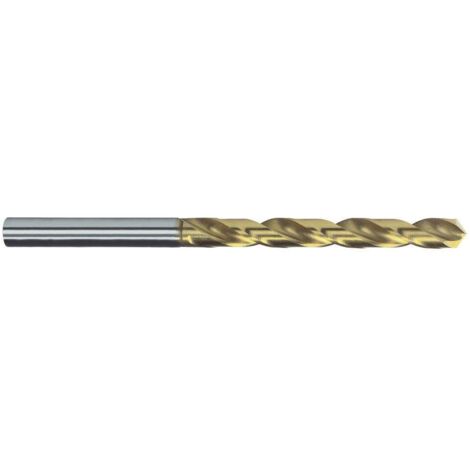 Exact 32508 HSS Punta a spirale per metallo 1 mm Lunghezza totale 34 mm rettificato, TiN DIN 338 Alberino cilindrico 10