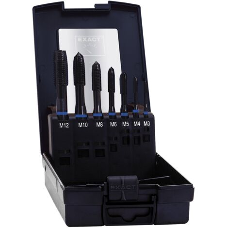 Exact 42305 Set di 7 Trapani per Metallo Blu HSS-E