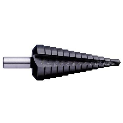 EXACT 50061 PUNTA A GRADINI CON SCANALATURA DRITTA, 4-12 MM, HSS, RIVESTIMENTO TIALN