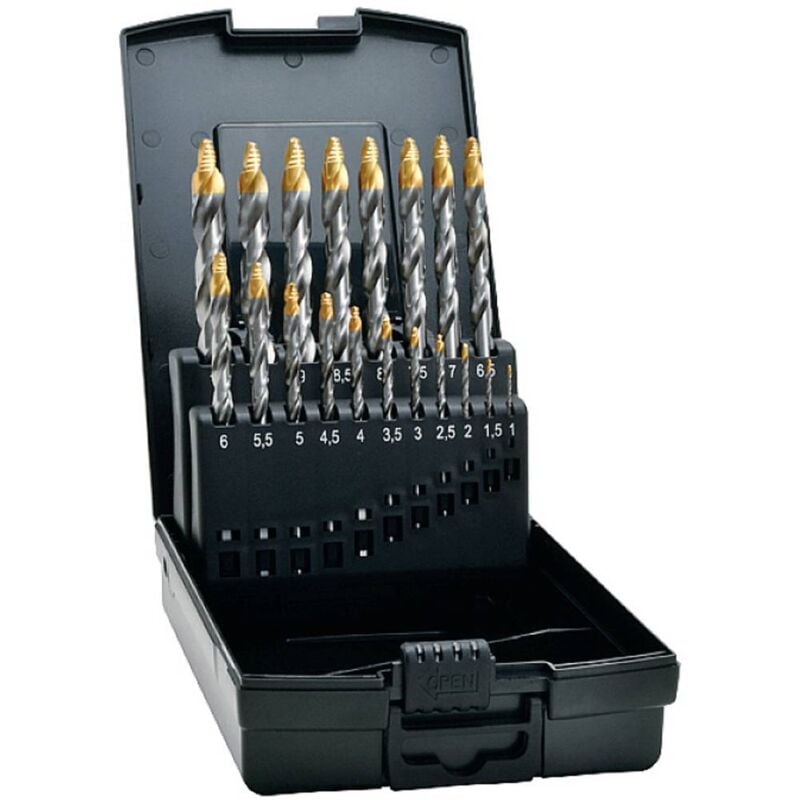 Exact - 74561 hss tin-tip Foret hélicoïdal din 338 1 set