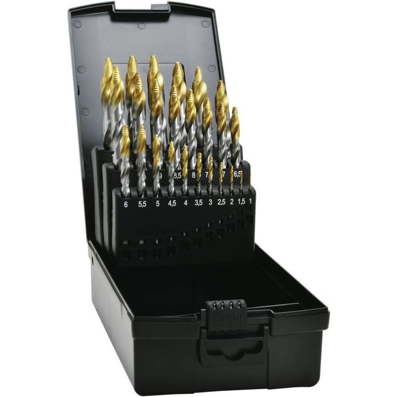 Exact - 74562 hss tin-tip Foret hélicoïdal din 338 1 set