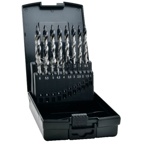 Exact 74961 TIAIN-TIP Spiralbohrer-Set 1 mm, 1.5 mm, 2 mm, 2.5 mm, 3 mm, 3.5 mm, 4 mm, 4.5 mm, 5 mm
