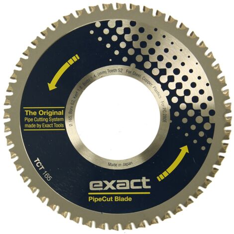 Exact Lame de coupe TCT 165 mm 52 dents carbure
