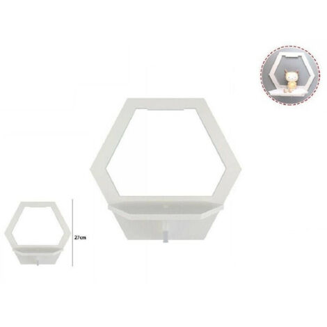 Exagonal Bianco Legin 27cm Round Case 70200 Scaffale Parete