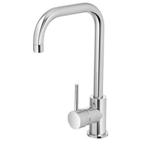 Exagonshop Miscelatore lavello canna svedese per cucina in ottone