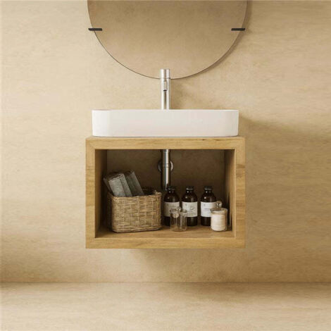 Exagonshop Mobile bagno Rovere Farnia 60x50 Thema con Lavabo