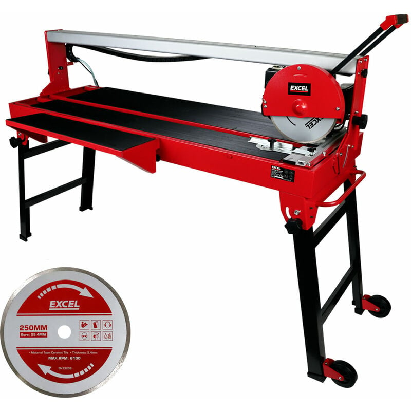 1250mm Wet Tile Cutter Bridge Saw 240V/1200W with Free Diamond Blade - Excel