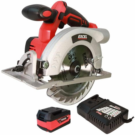 Excel 18V Cordless Circular Saw 165mm with 1 x 5.0Ah Battery & Charger EXL511B:18V