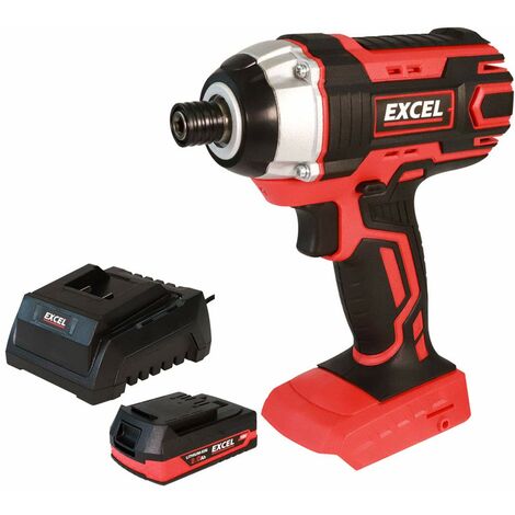Excel 18V Cordless Impact Driver with 1 x 2.0Ah Battery & Charger EXL553B:18V