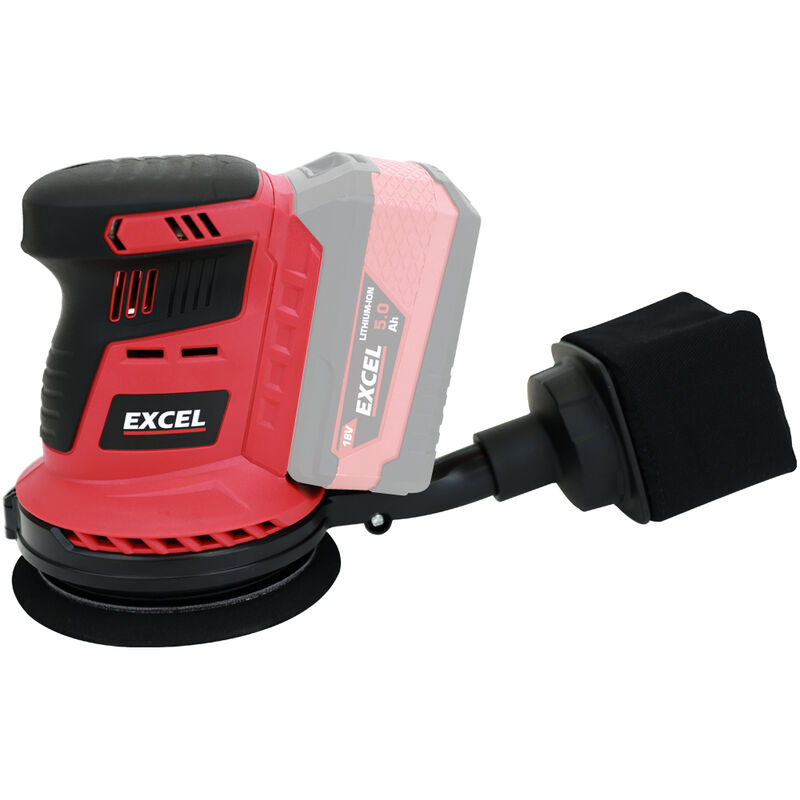 Excel - 18V Cordless Rotary Sander 125mm (Battery & Charger Not Included):18V
