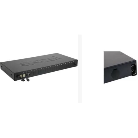 Excel 200-460 Cassetto ottico multimodale 24 canali LC 8 fibre 1U - 4 adattatori duplex