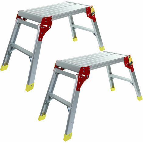 Excel Aluminium Workbench Platform Heavy Duty Folding Hop Up 300mm x 600mm Pack of 2