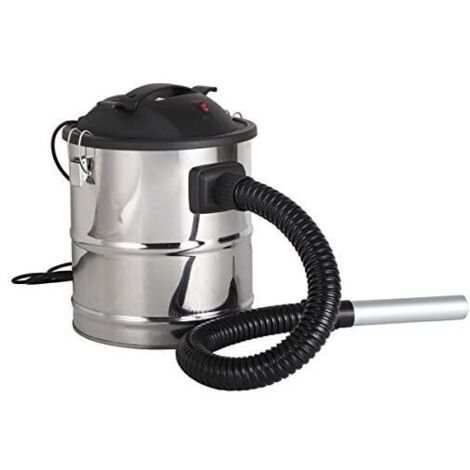 Excel bidone aspiracenere elettrico phenix in acciaio 1000W 18 lt filtro e tubo aspirazione in acciaio