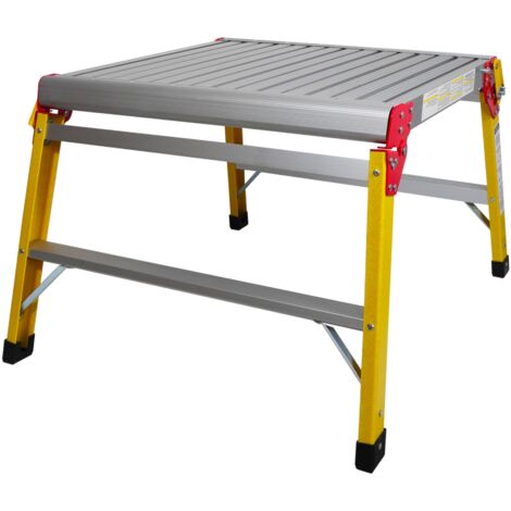 Excel Fibreglass Work Bench Platform Heavy Duty Folding Hop Up 600mm x 600mm