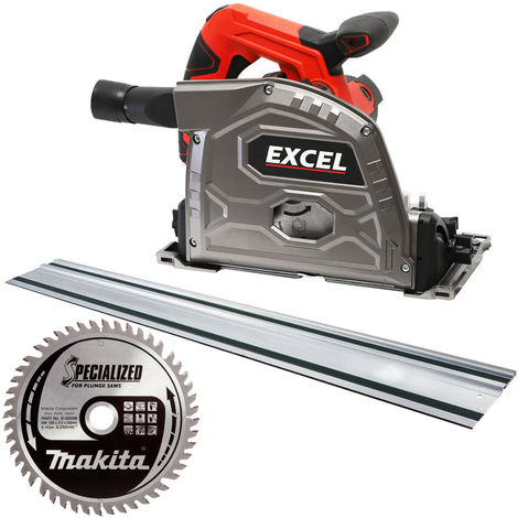 Excel Plunge Cut Saw 165mm 240V & 1.5m Guide Rail Extra 1 x Makita Blade 48T