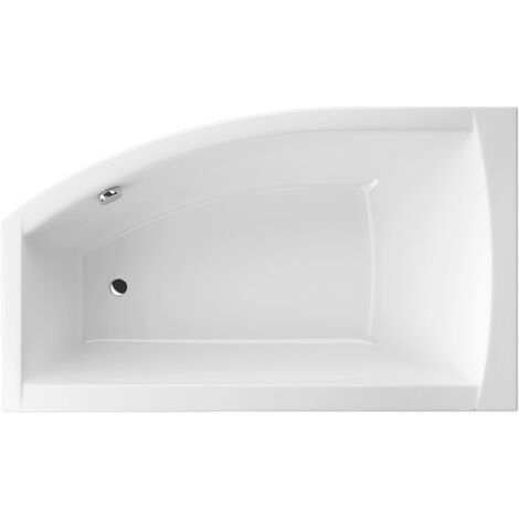 Excellent  Baignoire d'angle MAGNUS - 150x85 cm - Blanc brillant - Design fonctionnel et esthétique