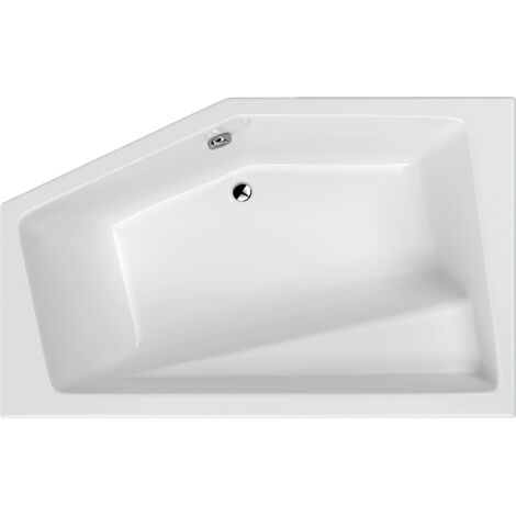 Excellent Baignoire d'angle Vesper - 160x100 cm - Blanc brillant - Confortable et moderne