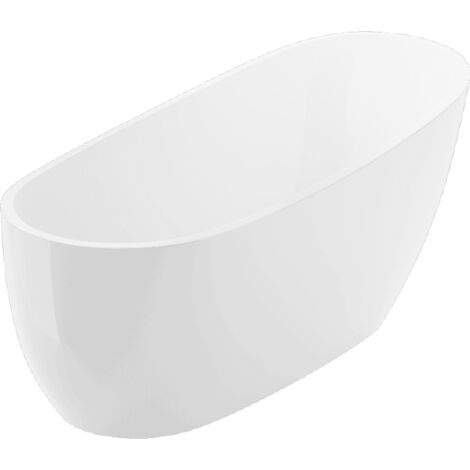 Excellent Baignoire Ovale 175x75 cm - Blanc Brillant - Confort Moderne - Design Élégant et Pratique