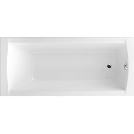 Excellent  Baignoire Rectangulaire Aquaria - 150x70 cm - Blanc Brillant - Design Élégant et Confortable