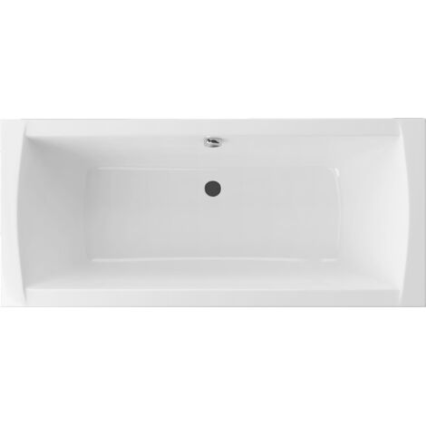Excellent  Baignoire Rectangulaire Aquaria - 180x80 cm - Blanc Brillant - Design Élégant et Confort Optimal