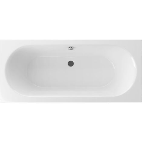 Excellent  Baignoire Rectangulaire Oceana Slim - 180x80 cm - Blanc Brillant - Élégante et Pratique