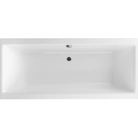 Excellent  Baignoire Rectangulaire PRYZMAT - 150x75 cm - Blanc Brillant - Confort Optimal - Design Élégant