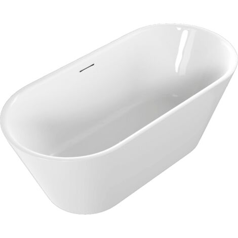 Excellent  Baignoire sur Pied Holi 2.0 - 160x76 cm - Blanc Brillant - Élégante et Confortable