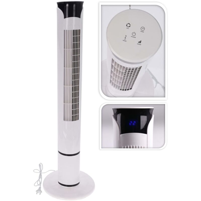 

Ventilador de torre mando a distancia blanco 45 W - Blanco - Excellent Electrics