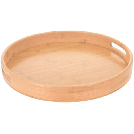 Excellent-houseware Bandeja Asas Redonda Bambou 40 cm