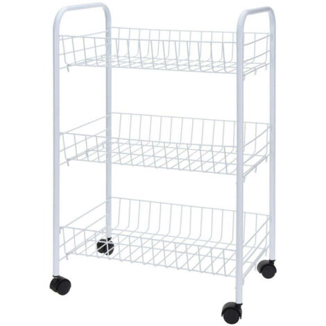 Excellent Houseware Chariot de cuisine blanc 39 cm large