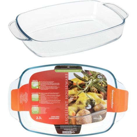 Excellent Houseware Ovenschaal 2.3l Verre Braadslede Hitte Bestendig