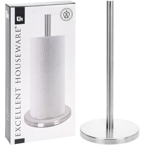 Excellent Houseware Porte-rouleau de papier essuie-tout en acier inoxydable