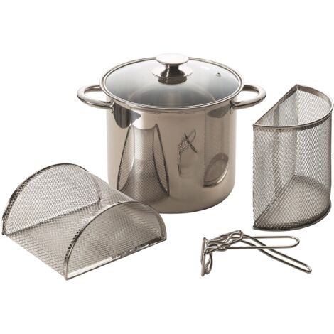 Excelsa 37513 Pasta Mix Pastaiola 5,5 Litri, Acciaio Inox 18/10