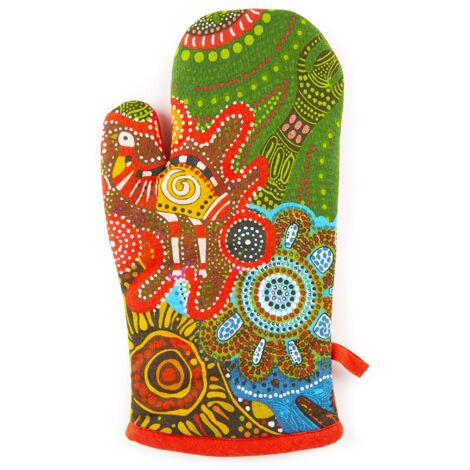 Excelsa Aboriginal Guanto da Forno, Taglia Unica, Fodera 100% Cotone, Imbottitura in Poliestere