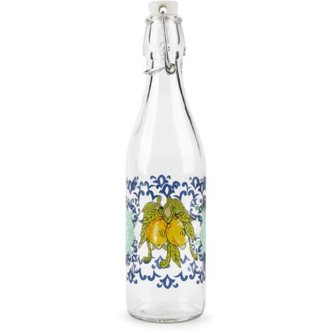 Excelsa Amalfi Bottiglia Limoncello, Vetro, 500 Ml., con Guarnizione