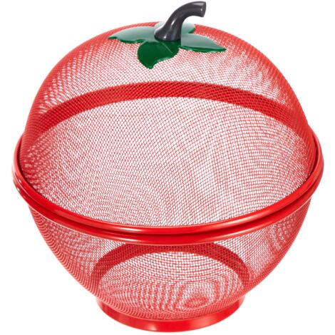 Excelsa Apple Cestino Frutta, Acciaio, Rosso