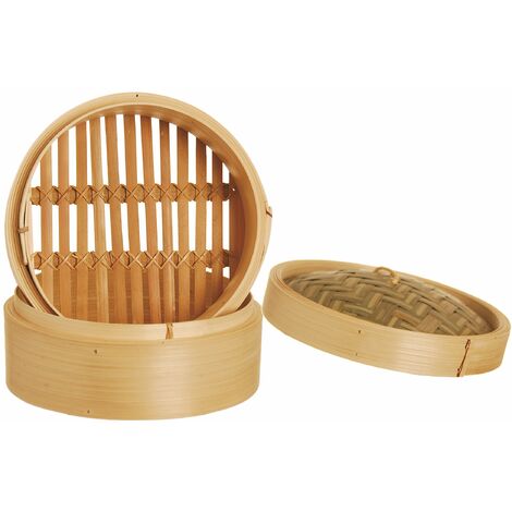Excelsa Asia Vaporiera in bambù Diametro 18 cm, Legno Naturale