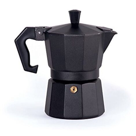 Excelsa Caffettiera Chicco, Alluminio, Nero, 1 Tazza